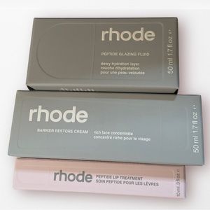NWT - Rhode Peptide Glaze Fluid, Barrier Restore Cream, Lip Treatment Watermelon